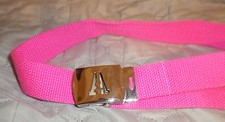 EUC Bottoms Up 4 Kids Hot Pink Initial Buckle Belt - A -