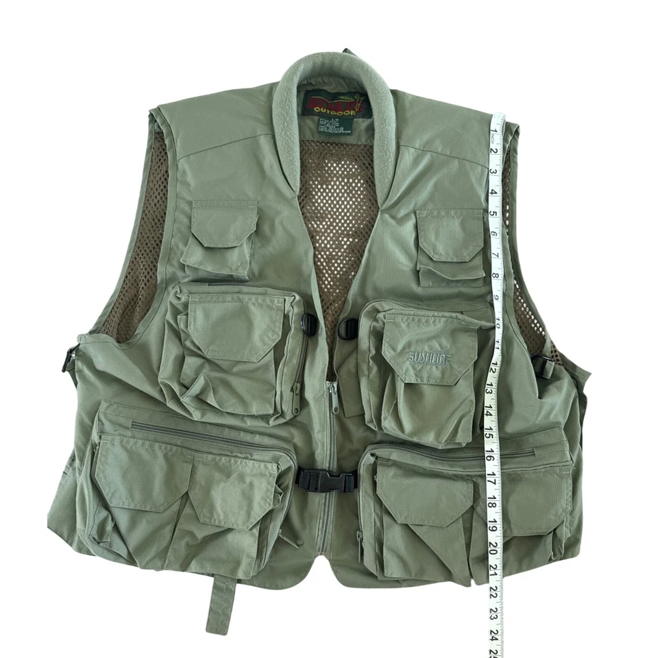 Bushline Outdoor Fishing Vest Utility Multi Pocket Fly Hunting L/G - Image 3 of 4