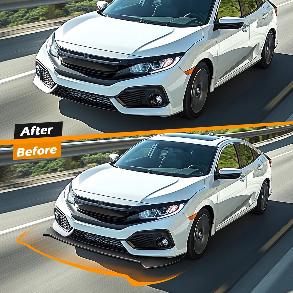 Kit de alerón divisor de labios para parachoques delantero negro brillante para Jaguar XE XJ XF F-Pace Foto 3 de 4