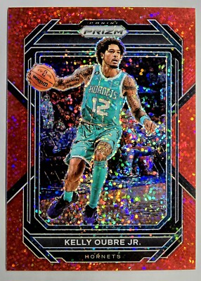2022-2023 Panini Prizm Prizm Red Sparkle #159 Kelly Oubre Jr. Hornets   