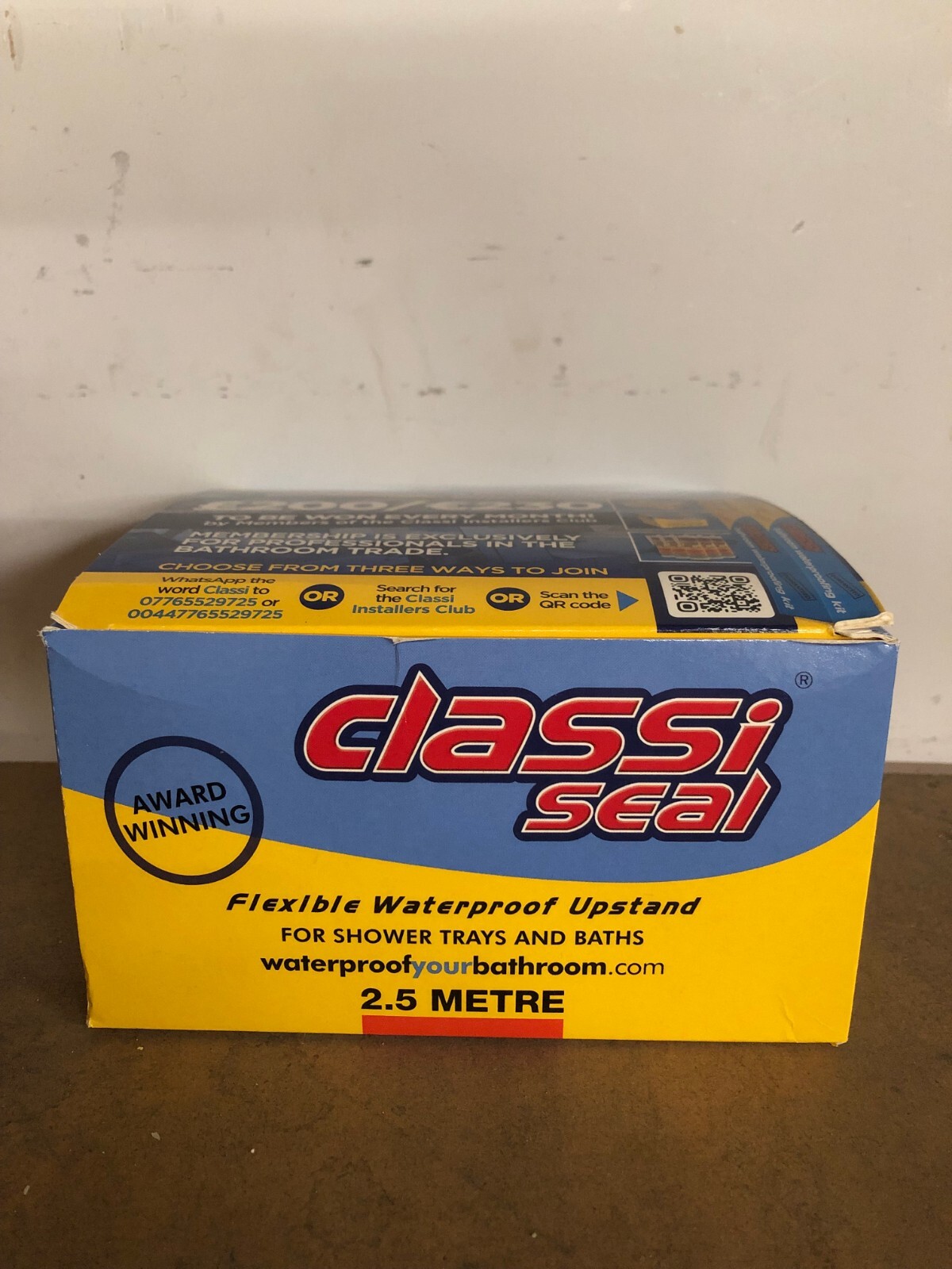 Classi-Seal 2.5 Metre Self Adhesive Flexible Waterproof Upstand Shower|Bath Seal