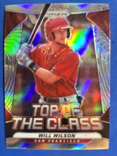 Will Wilson 2020 Panini Prizm Baseball Top of the Class Silver Prizm - Giants
