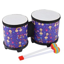 Bongo Floor Tom Drums Set for Kids: Children Drum Percussion Music Instrument...