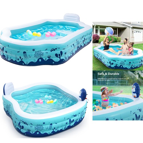 Outdoor Blow Up Pool, Thickened Inflatable Pool for Kids, Adults