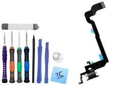 New Black Charger Charging Port Flex Cable for iPhone X with Pro Repair Kit