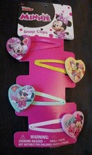 Disney Minnie Mouse Hair Snap Clips 4 