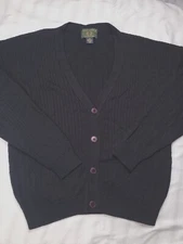 Tosani Sweater Mens Medium Black Made In Canada Coogi Cardigan Sweater Cotton 