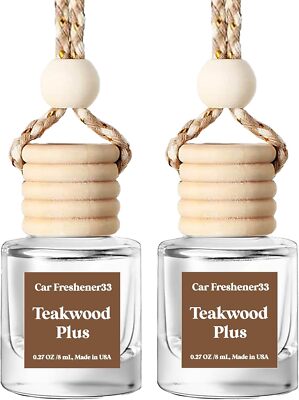 Hanging Air Freshener Car Diffuser Aromatic Scented Oils - Teakwood Plus Scent