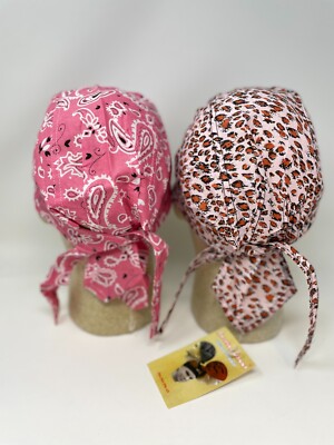 Pink Leopard print Motorcyclist Neck Gaiter DuRag Pink Leopard Print Fabric Face Mask Neck Gaiter Buff Safari  main image 2