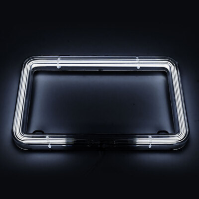 Universal Motorcycle White/Red/Purple Neon License Plate Frame For Honda Harley