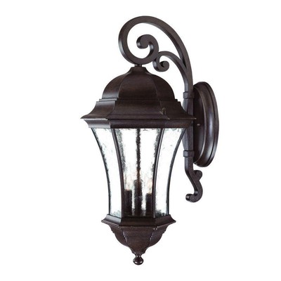 Acclaim Lighting Outdoor Wall Lantern Sconce 12.5'' 3-Light Aluminum Black Coral