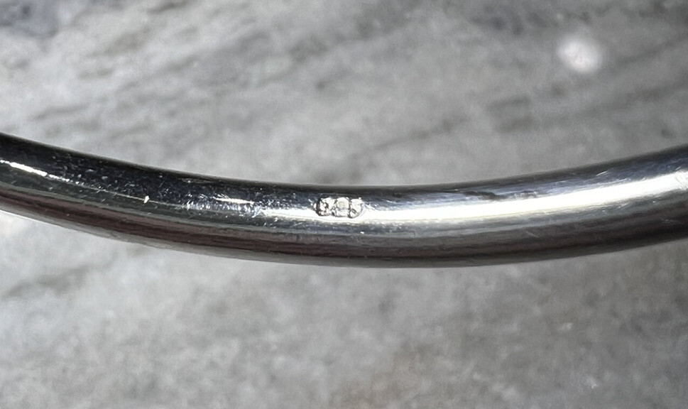 925 Solid Sterling Silver Cuff Bracelet, Detailed… - image 2