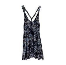 Free people washed ashore floral crossback mini dress womens XS boho tassel