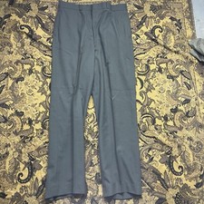 Vtg 70s US Army Military Poly Wool Serge Trousers Pants Mens Size 36 Slacks B