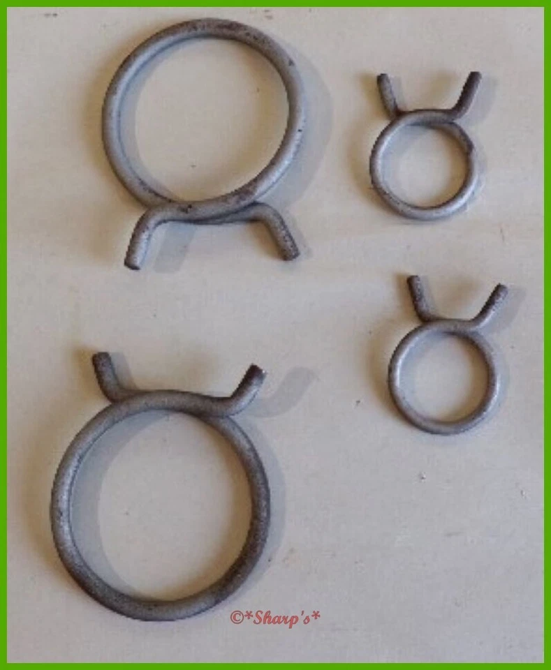 AR21840R * John Deere 420 430 Hose Clamps * Single Wire Style * Set of 4 * USA! - Image 2 of 4