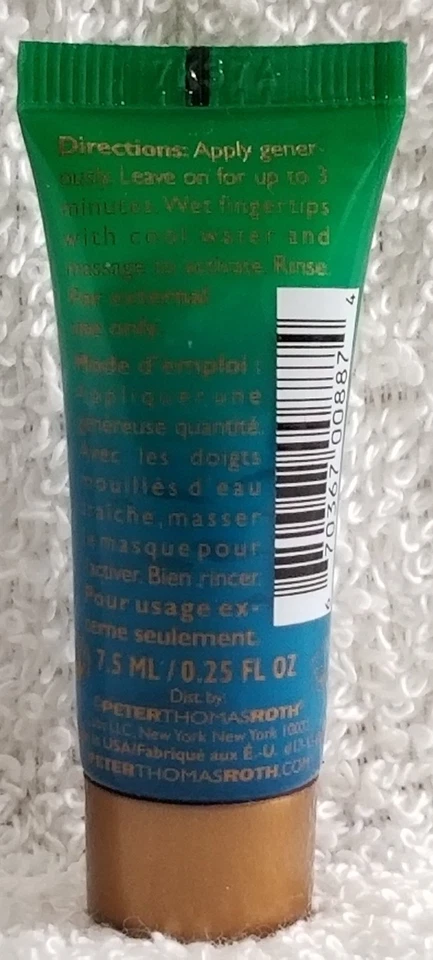 Peter Thomas Roth HUNGARIAN THERMAL WATER Rich Atomic Heat Mask .25 oz/7.5mL New - Image 2 of 4
