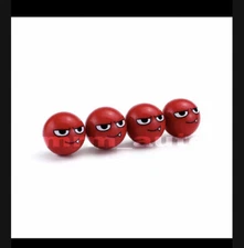 Red Devil Ball 4X Tire Wheel Valve Stem Caps Bicycle Bikes Car Truck Motorcycle