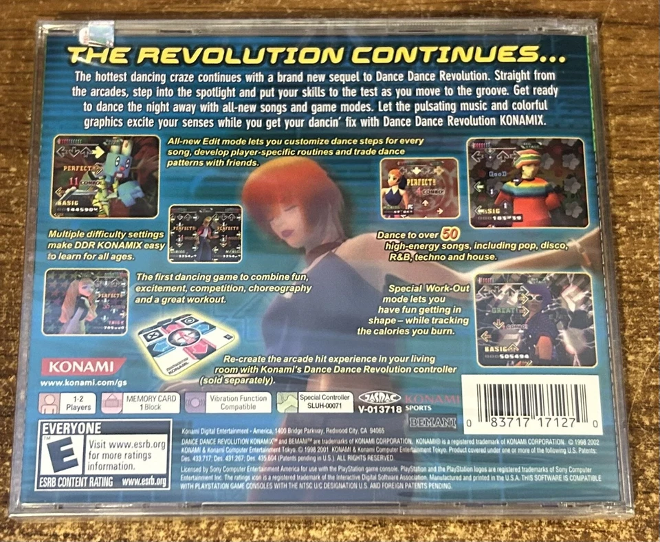 PLAYSTATION 1 - DANCE DANCE REVOLUTION: KONAMIX Game CIB New SEALED DDR PS1 - Image 2 of 4