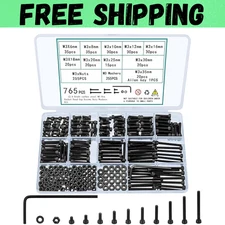 765 Pcs M3 Screws Bolts and Nuts Assortment Kit, Small Hex Socket Head Cap
