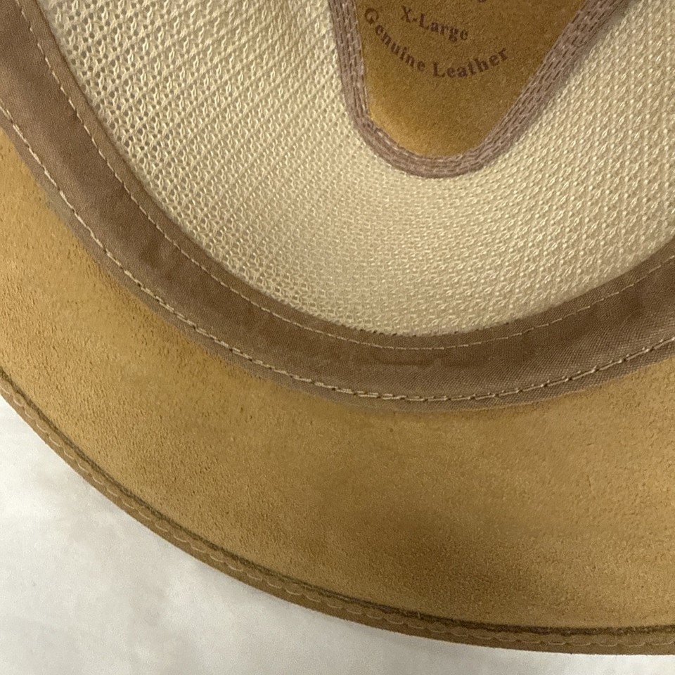 Chapeau de cowboy vintage en cuir Minnetonka - style outback