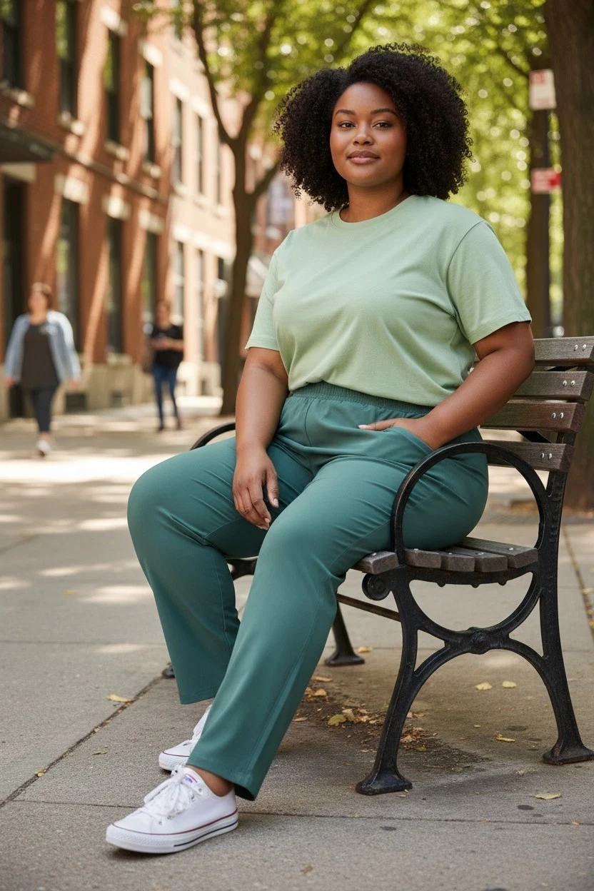 NEW Eddie Bauer Pants Womens 2X Green Departure Ankle Pull On Elastic Waist