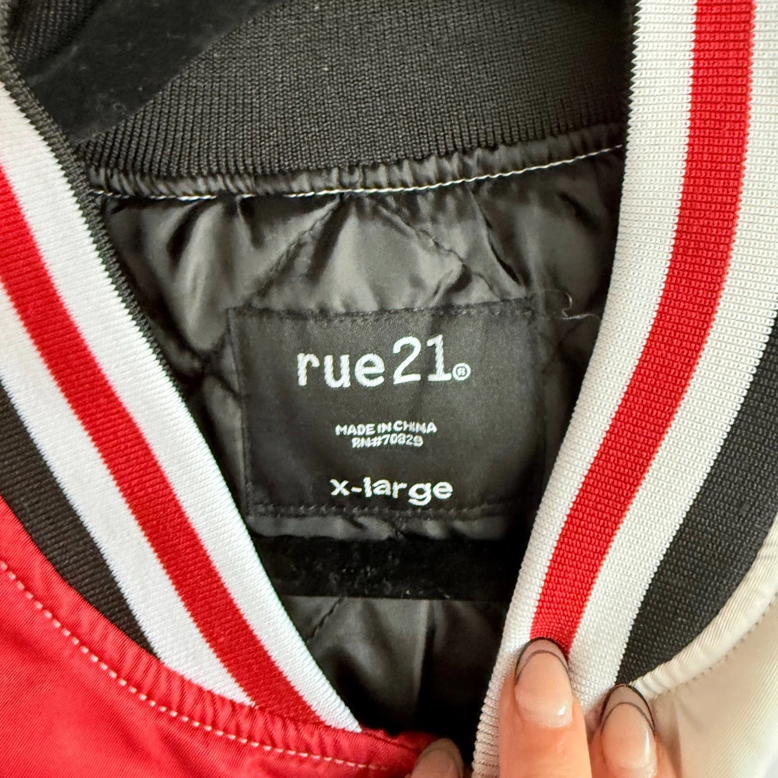 Rue 21 Savage Bomber Jacket Mens XL Satin Streetwear Varsity Graphic Coat Unisex image 7
