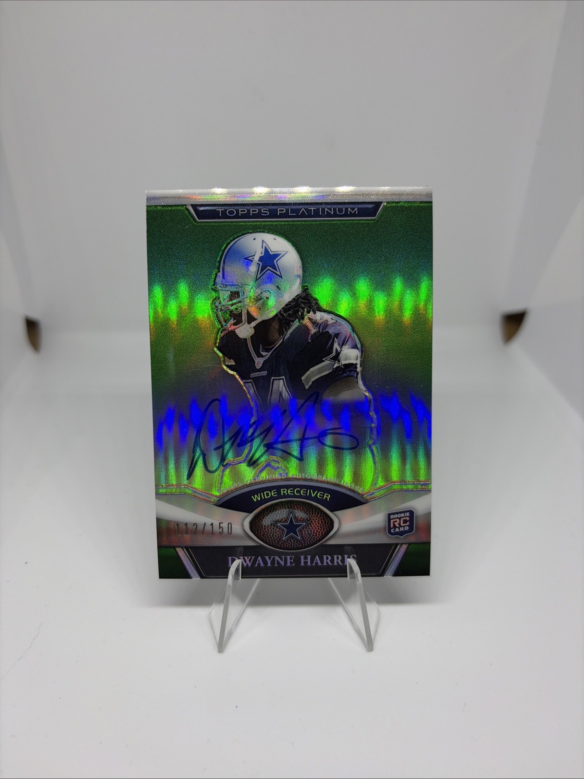Dwayne Harris Topps Platinum #128 Autograph-Green Refractor