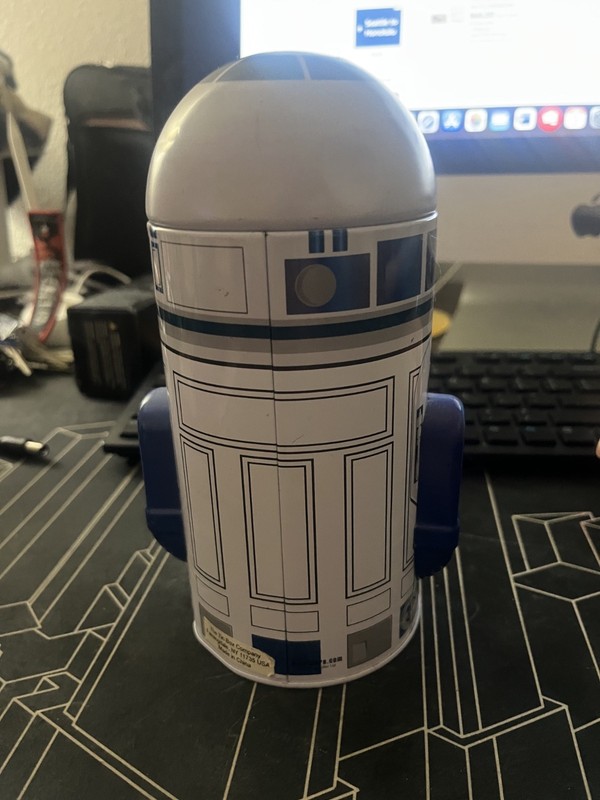 ar Wars R2-D2 Coin Bank Tin Savings Bank Collectible With Removable Lid