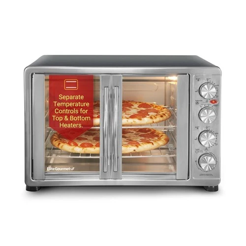 Elite Gourmet ETO-4510M French Door 47.5Qt, 18-Slice Convection Ove... Fast Ship
