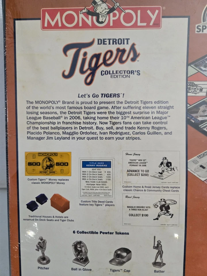 Detroit Tigers Collector's Edition Monopoly 2006 NEW Parker Brothers - Image 4 of 4