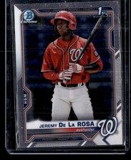 JEREMY DE LA ROSA 2021 BOWMAN CHROME PROSPECTS RC WASHINGTON NATIONALS #BCP-25