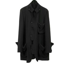 Yohji Yamamoto Pour Homme Wool Gabardine Flap Jacket Size 3
