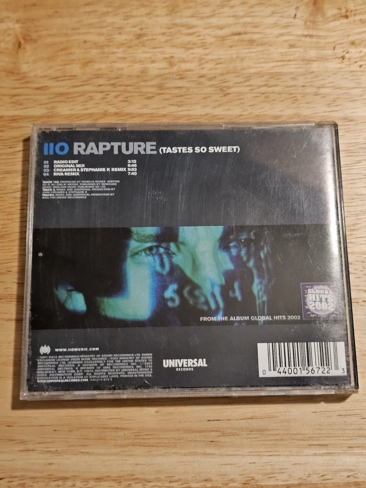 Rapture (Tastes So Sweet) by iiO (CD Maxi-Single, 2002, Universal) VG - Image 3 of 4