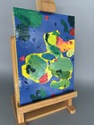 Aerial View, Small Original Abstract Painting 8”x6” by Miss Rina of Studio MRAO — photo 2
