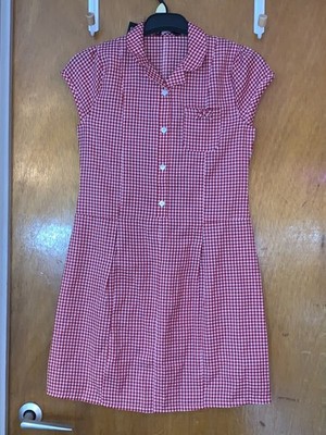 George Schulkleid A-Linie Stil S/Sl 9-10 Jahre 140 cm rot kariert neu mit Etikett