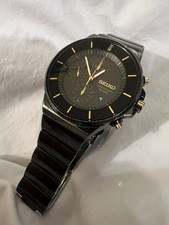 Mens Seiko Chronograph Quartz Watch WORKING 