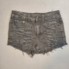 American Eagle Outfitters Vintage Hi Rise Festival Cut-Off Stretch Shorts Sz 00