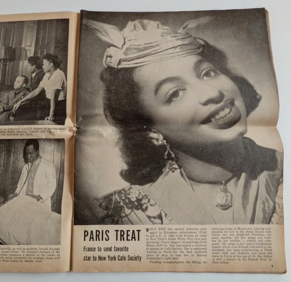 December 1945 Ebony Magazine Historic Second Issue Vol 1 No 2 Hilda Simms - Image 4 of 4