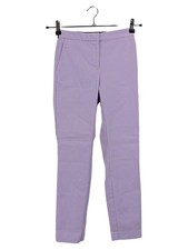 ZARA Pantalone donna tessuto viola XS W24 32 moderno slim chino
