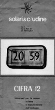 Solari Udine CIFRA 12– MANUALE ISTRUZIONI - ITALIANO