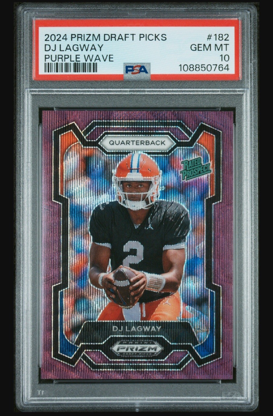 2024 Prizm Draft Picks DJ Lagway Purple Wave PSA 10 Gem Mint 🔥 POP 4 🔥