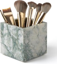 Real Luxurious Natural Marble Toothbrush Holder  Makeup Brush Organizer