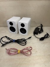 Kanto YU2 Computer Speakers w/ Power Adapter, Speaker & USB Cables White Tested