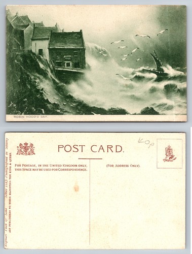 North Yorkshire - Robin Hood's Bay - Rough Sea. Publ. von Tuck's