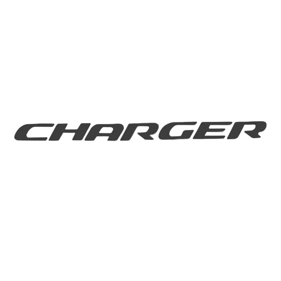 Charger Letters Badge Black Nameplate Matter Emblem for Rear Trunk Lid Dodge - Image 2 of 3
