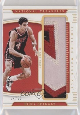 2021 Panini National Treasures Timeline Materials Prime 24/25 Rony Seikaly 0r5l