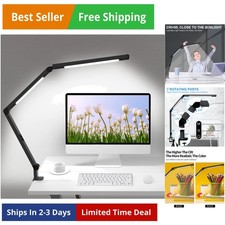 LED Desk Lamp with Clamp, Architect Desk Lamp with Dual Light and Adjustable ...