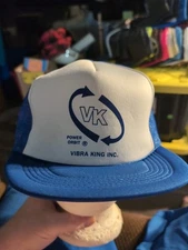 Snapback Hat Trucker Cap Vintage Foam Mesh Vibra King Inc Power Orbit