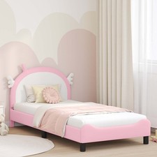 Kinderbettgestell mit Lattenrost Polsterbett Kinderbett Einzelbett Mädchenbett