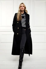 Holland Cooper Panel Knit Houndstooth Black White Jumper S Small 8-10 RRP £139